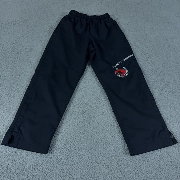 Bauer Other - Bauer Hockey Pants Boys Small Black Lined Windbreaker Team Warm Up Ankle Zip 375